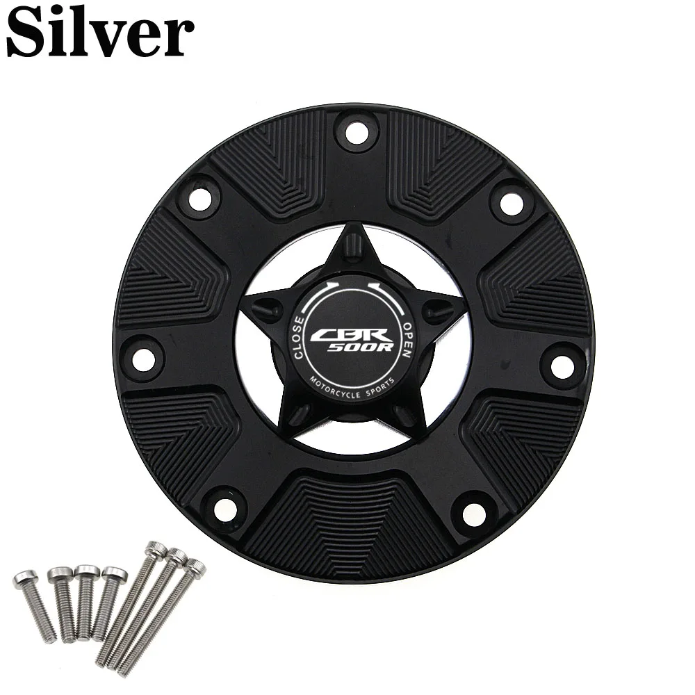 

CNC Fuel Gas Tank Cap Cover Aluminum Keyless Motorcycle Accessories for HONDA CBR 500R CBR500R CBR500 R 2016-2018 2017