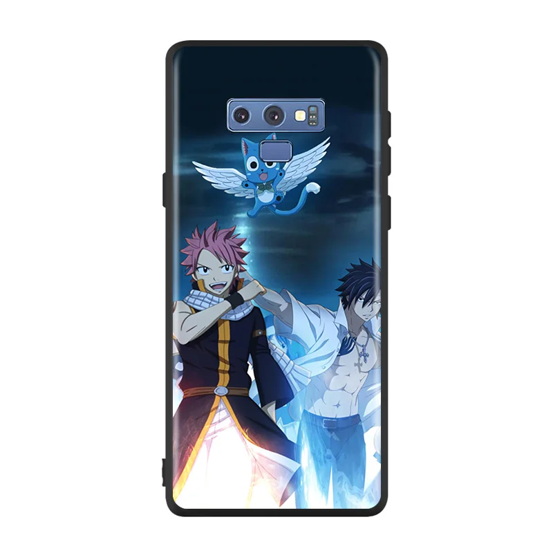 

Bright Black Cover Anime Fairy Tail For Samsung Galaxy Note 20 Ultra 10 9 8 S10 S10E S9 S8 S7 Plus 5G Phone Case