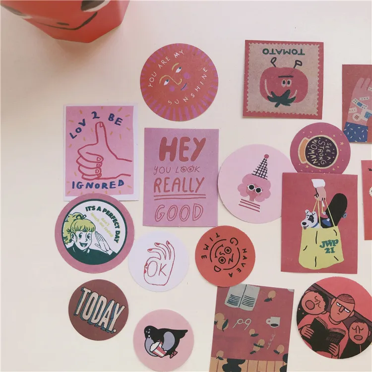 60 звёзд винтажные милые маленькие Мультяшные наклейки сделай сам скрапбукинг