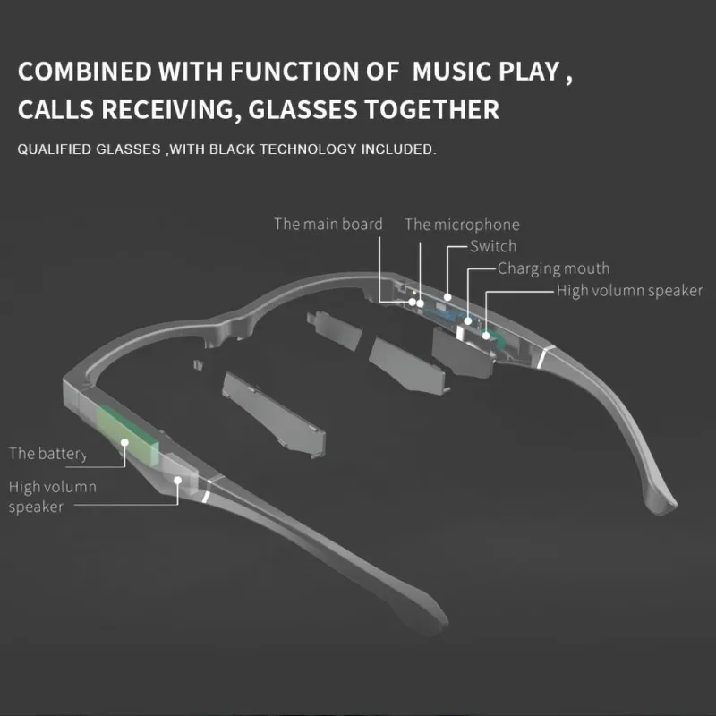 Беспроводные водонепроницаемые Bluetooth бас Hifi смарт очки SmartTouch с громкой связью