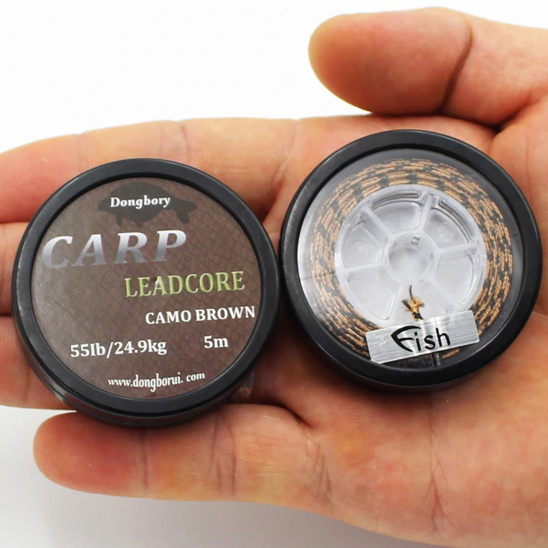 5 м леска для карпфишинга Leadcore Карп Hooklink Плетеный 12 нитей свинцовый ядро лидер быстротонущий карп линия камуфляжные снасти для ловли Карпов провода