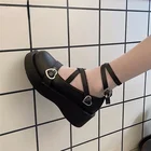 Туфли loli женские на толстом каблуке, милая обувь в стиле лолита, на платформе, с круглым носком, с перекрестным поясом, косплей, обувь Мэри Джейн, 2021