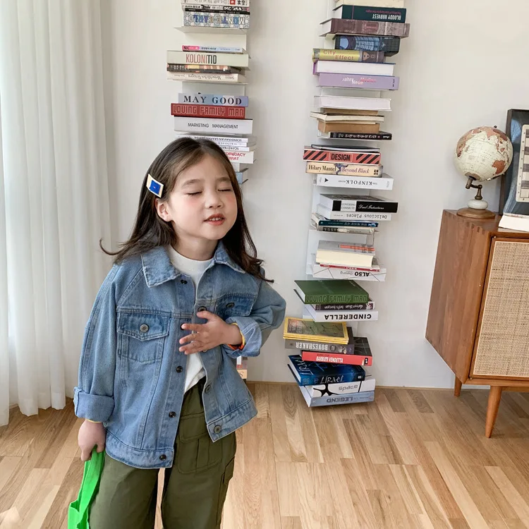 Джинсовая куртка в Корейском стиле для девочек коллекция 2020 года новая весенне