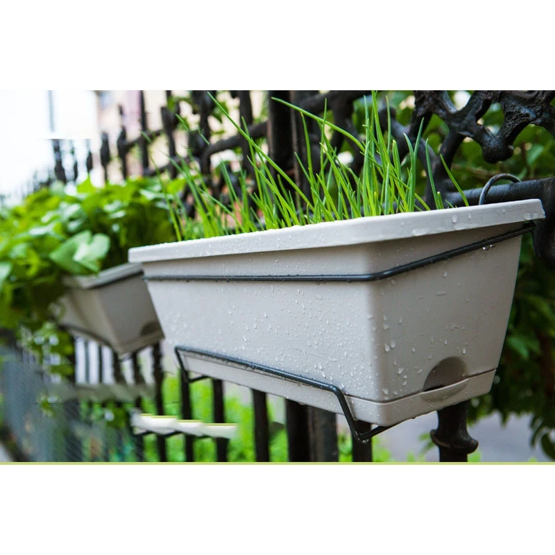 

3 Packs Self Watering Planters Rectangular Plant Pot, Modern Decorative Flower Pot/Window Box for All House Plants
