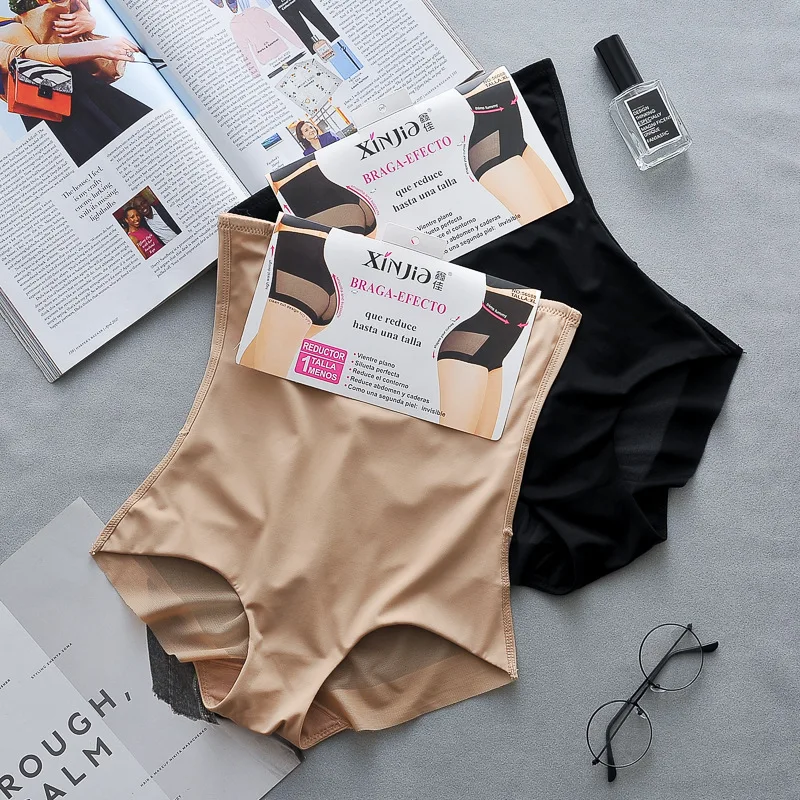 Нижнее белье женское тонкое шелковое дышащее с высокой талией размера плюс |