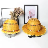 bamboo helmet sturdy construction site labor protection supplies protective cap breathable helmet sun hat can be adjusted