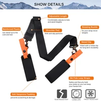 1pc adjustable skiing pole shoulder hand carrier anti slip with ski pole hook loop protecting neoprene pad ski handle strap bags