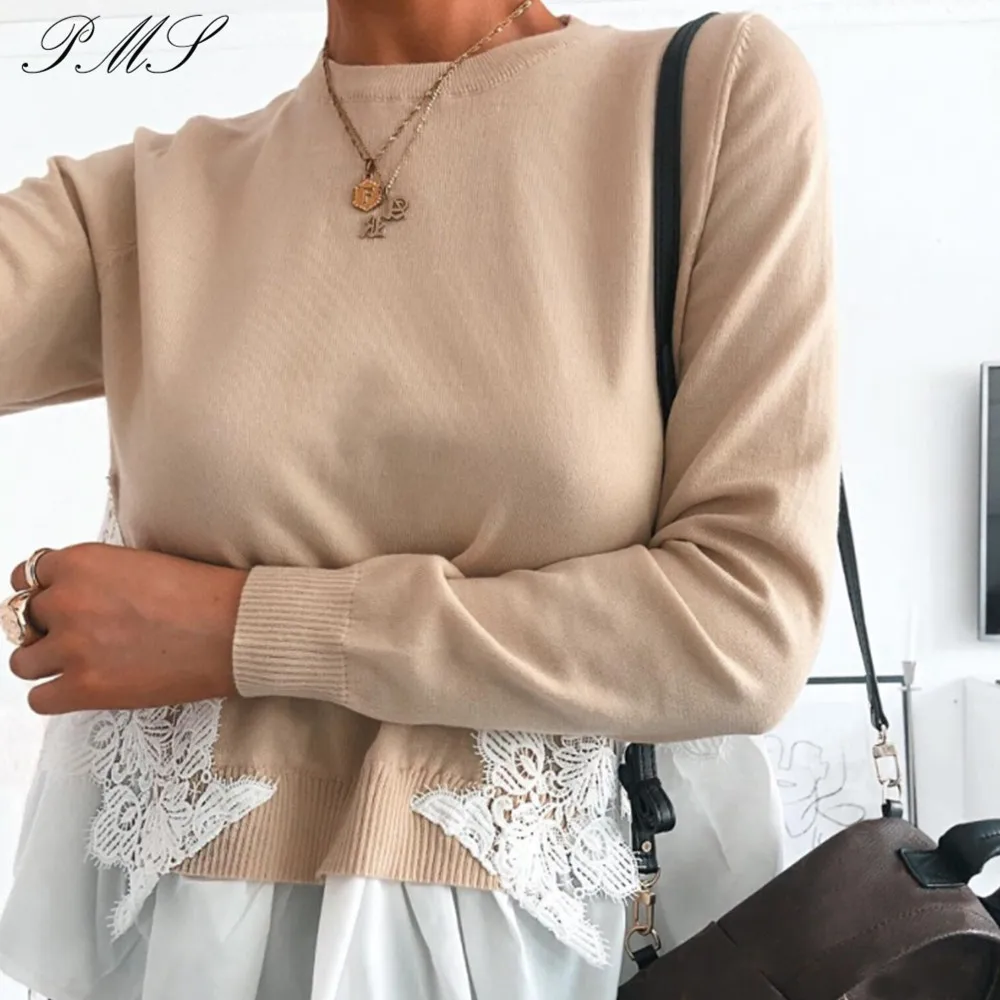 Женские винтажные кружевные топы с круглым вырезом женские блузки в стиле