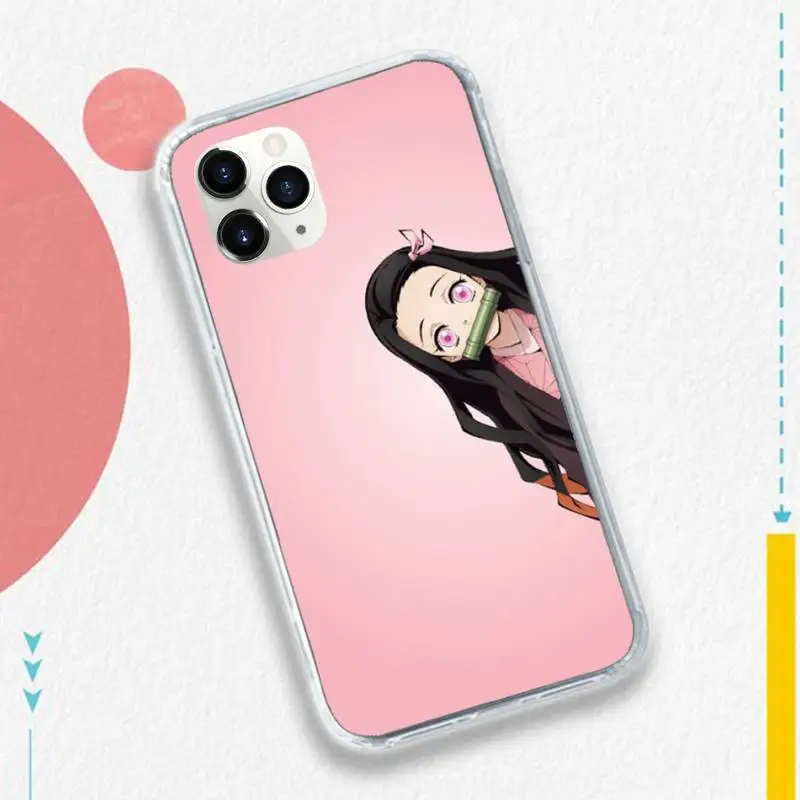 

HOT Anime Demon Slayer Phone Case for iPhone 11 12 pro XS MAX 8 7 6 6S Plus X 5S SE 2020 XR