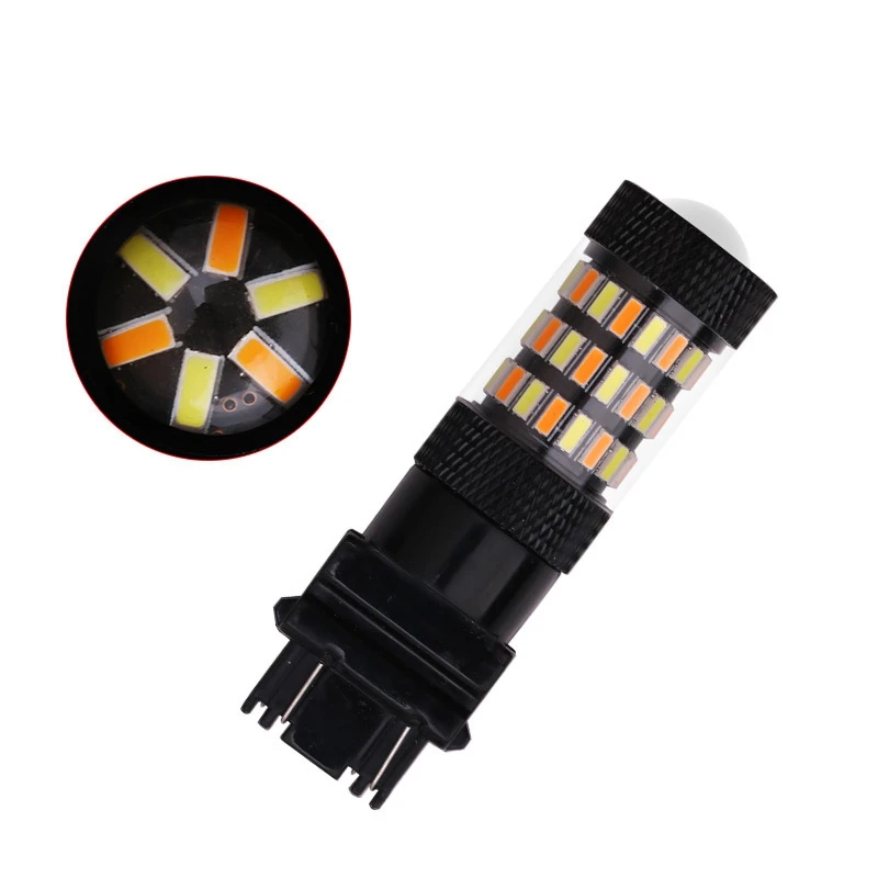 1 шт. 1157 3157 7443 4014 60 SMD янтарный белый светодиодный T20 T25 BAY15D светильник с поворотным