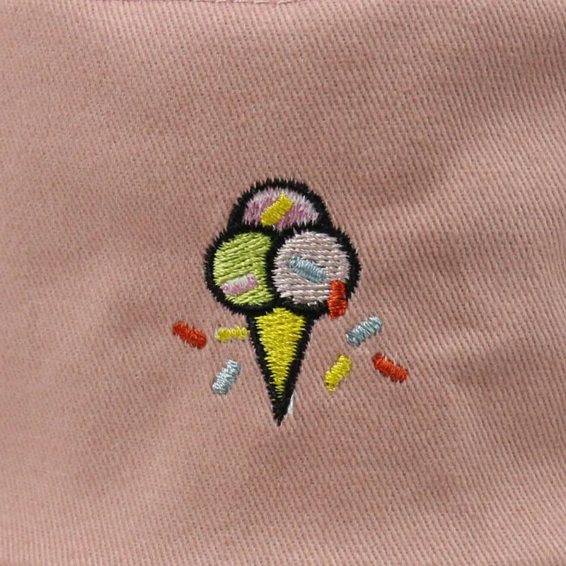 Вышивка фрукты арбуз мороженое радуга Панама конфета леденец лето осень шляпа