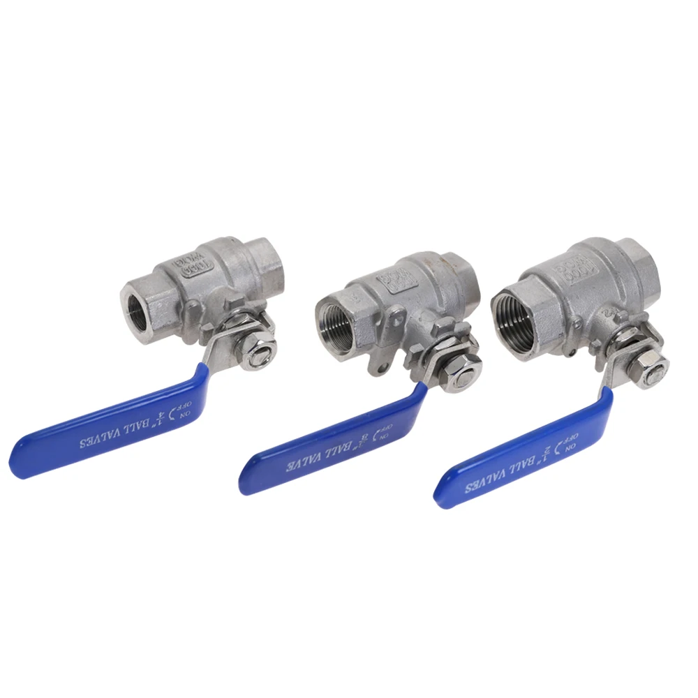 Женский шаровой клапан из нержавеющей стали SS304 2 шт. с виниловой ручкой Резьбовые