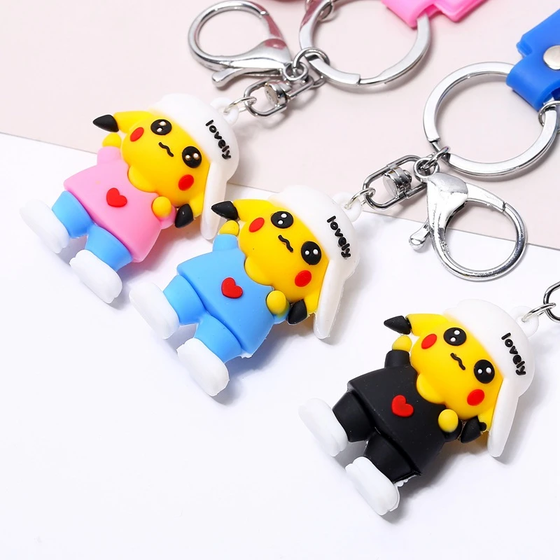 

Anime Pokemon Keychian Figures Model Cute Cartoon Keychains Coll Pokmon Toys for Girls New Year Gifts Fashion Women Key Chain