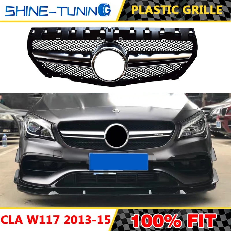 Решетка для радиатора CLA class W117 CLA200 CLA250 CLA45 AMG 2013 2016 без центрального логотипа|amg