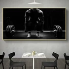 Плакат с изображением мужчины, тяжелой атлетики, бодибилдинга, фитнеса, плакат для тренировки, настенное искусство, постеры и принты для Декор для тренажерного зала