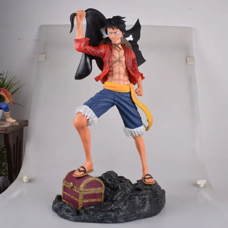 Новинка Аниме One Piece Monkey D Luffy с сокровищами GK статуя масштаб 1/4 Раскрашенная