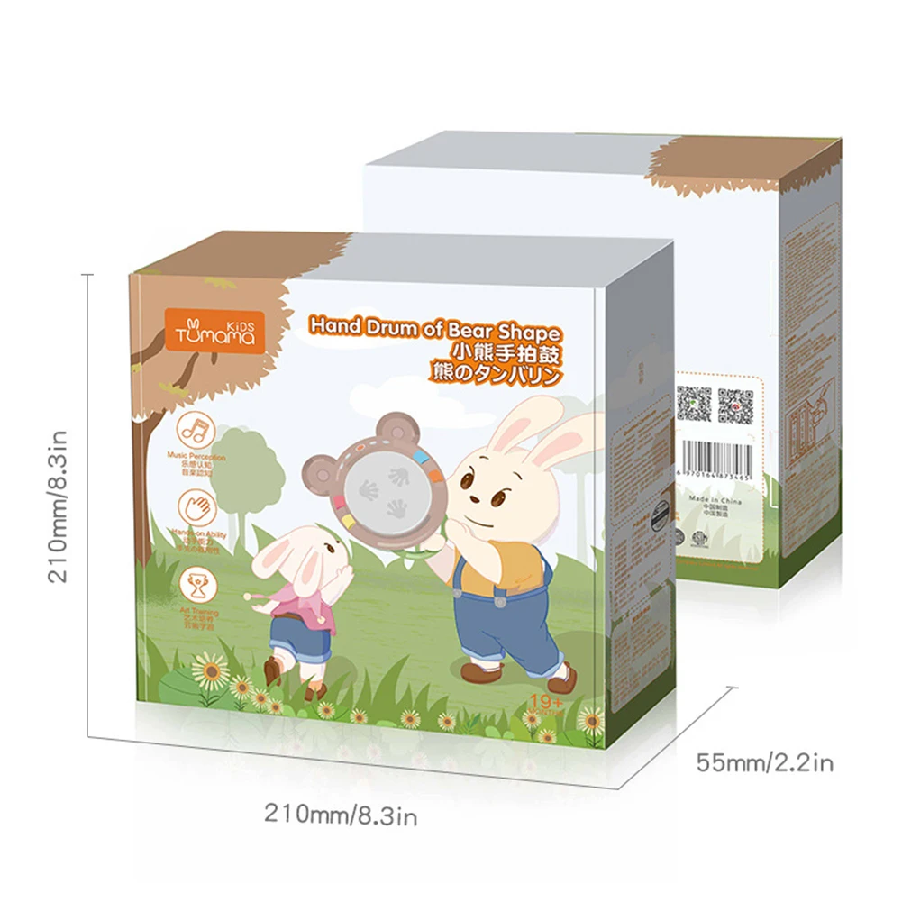 

Baby Handbell Early Education Puzzle Multifunction Safety Smooth Beat Drum Musical Instruments Toys Appease Toy Enlightenment