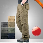 Мужские брюки-карго в стиле милитари, с несколькими карманами