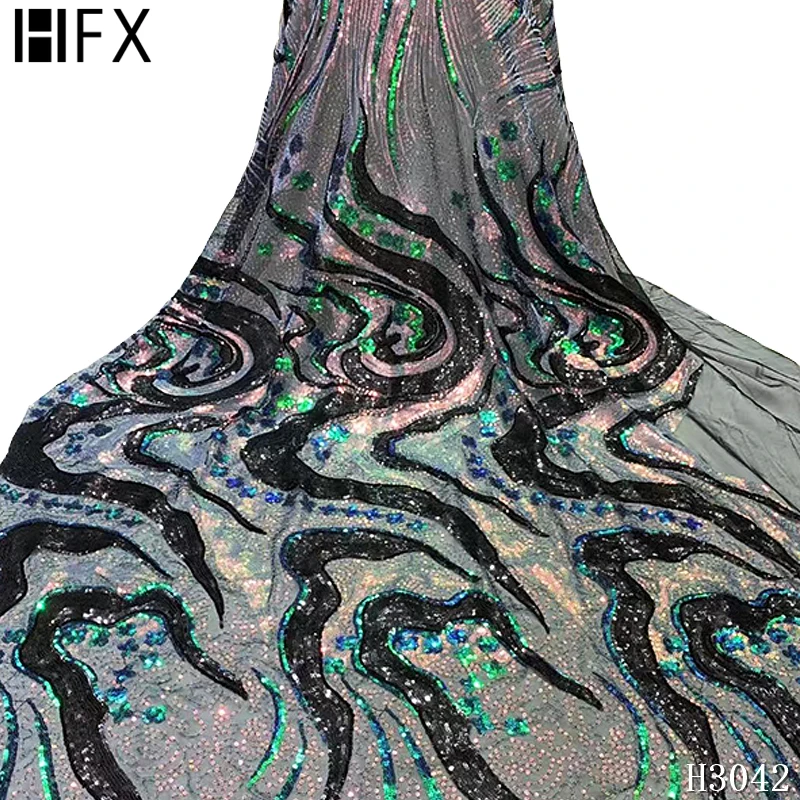 Африканская кружевная ткань Высококачественная блестящая французский тюль в