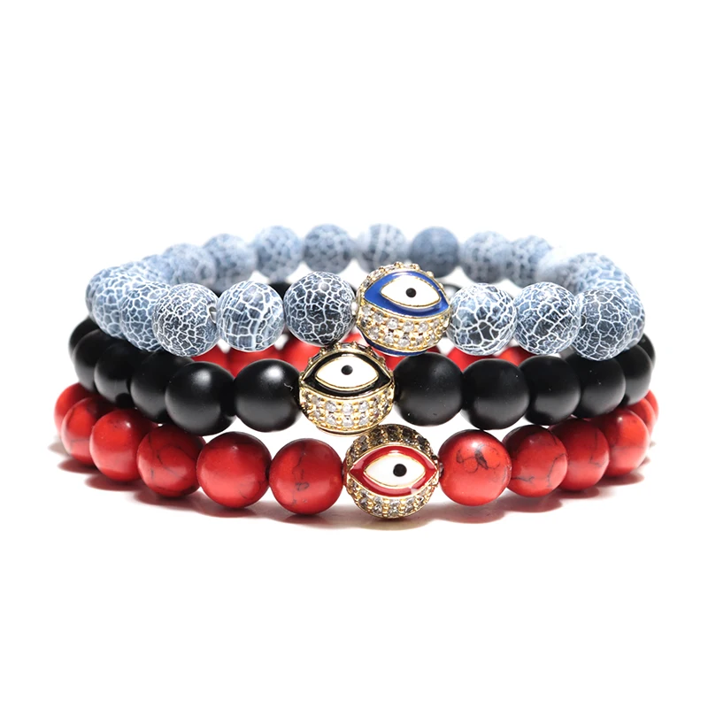 Браслет мужской из оникса и циркона с фианитами|Браслеты шармами| |