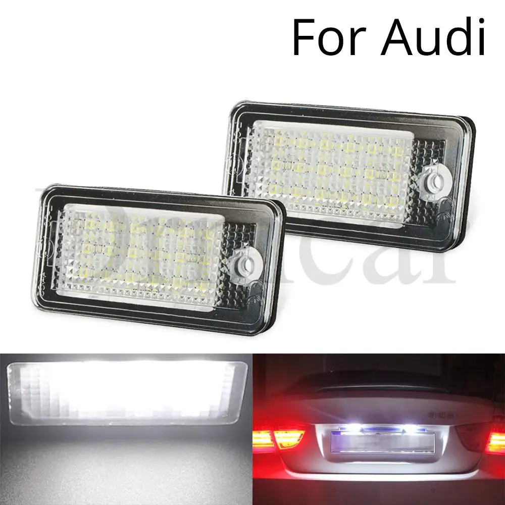 2 шт. Canbus Нет Ошибка светодиодный номерной знак света, пригодный для Audi A3 A4 A6 A8 B6 B7 S3 Q7
