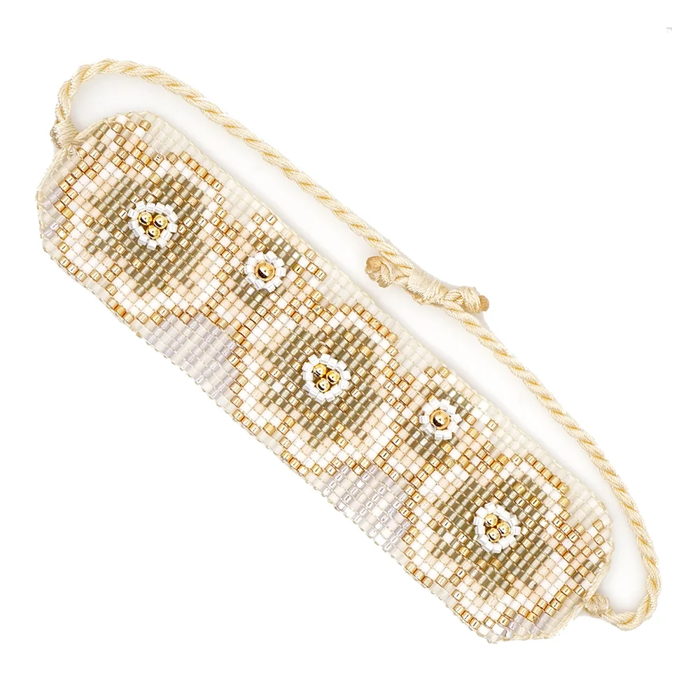 

Goboho Miyuki Flower Bracelet for Women Accessories Beaded Jewellery Handmade Loom Woven Pulseras Boho Shell Jewelry Bracelets
