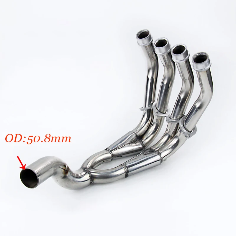 Full System Motorcycle Exhaust For Yamaha XJ6 XJ6N Modified Slip On Motorbike Front Link Pipe Without 51mm Muffler delete senso |