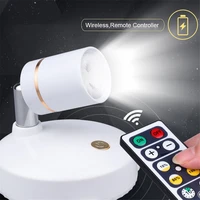 2 sets led downlight battery powered home ceiling spot light remote controller timer bedroom lamp fixture white