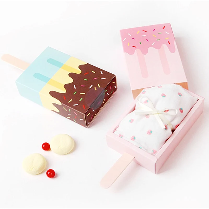 Подарочная коробка для конфет мороженого 50 шт. сделай сам складная бумажная