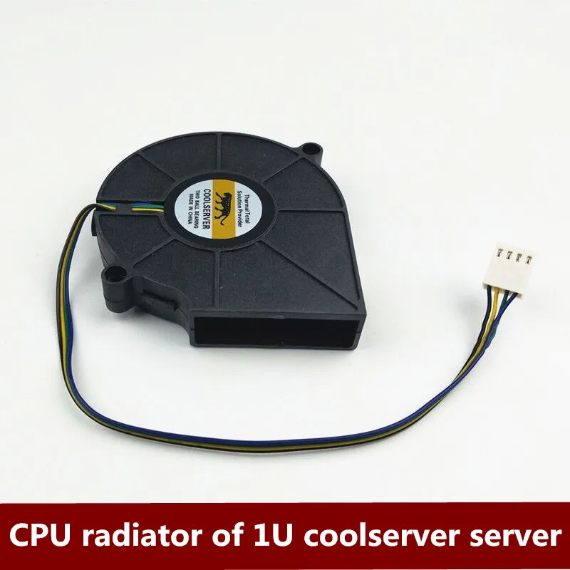 Fan for 1U COOLSERVER server CPU radiator fan 4PIN double ball 7015 blower 1pcs free shipping