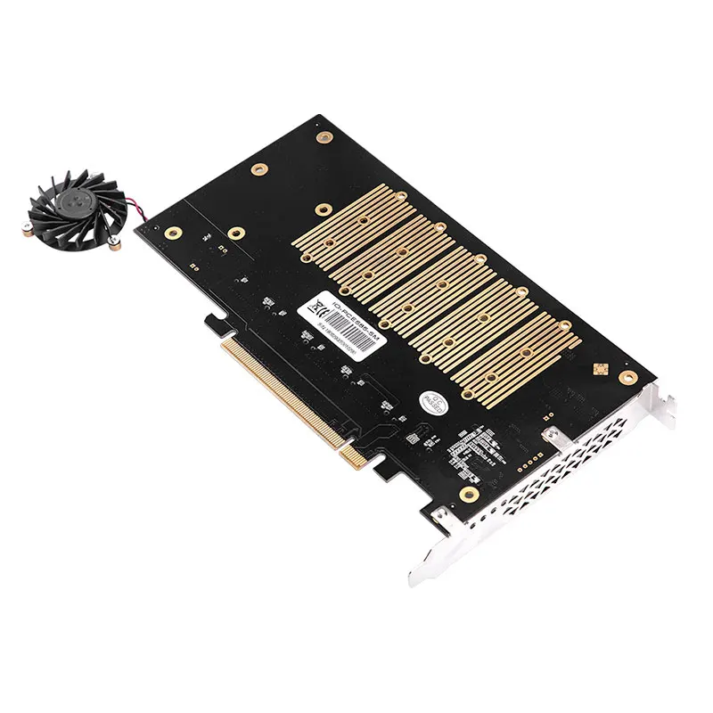 

5 Ports M.2 NGFF Adapter SSD to PCIe 3.0 x16 Card M2 Key B Driver with Silicone Cooling Pad Hard Drive Adapter for 2230-2280 SSD