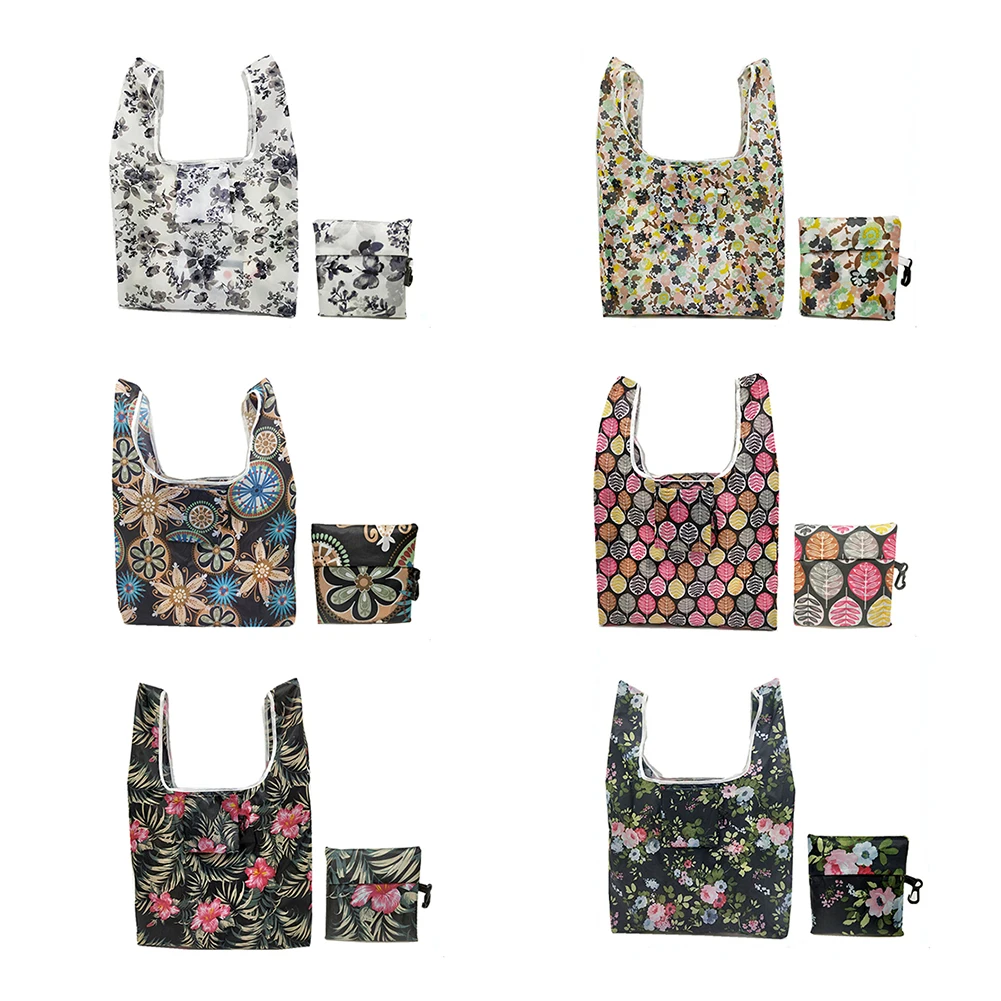 10 шт./компл. сумка для покупок с цветочным принтом женская складная хранения