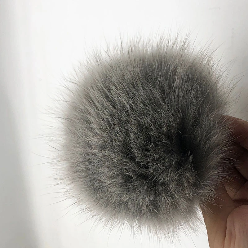 15cm 15 см натуральный животный Hairball Hat помпон ручной работы DIY действительно енот большой волос шар шляпа помпон с пряжкой - Цвет: 15cm