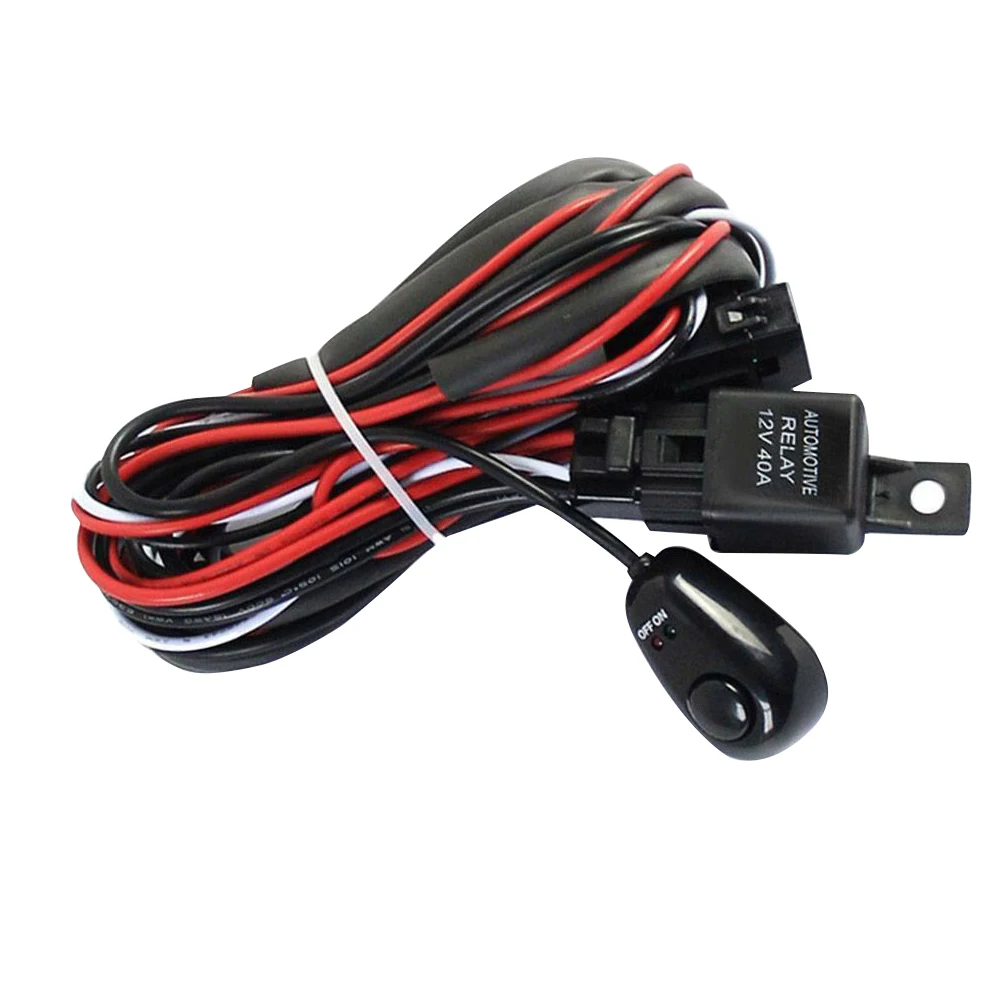 

Universal Hareness Kit 12V 24V Led Light Bar Cable 40A Switch Relay Fuse Set Automotive Wires for Offroad Pickup Trucks ATV SUV