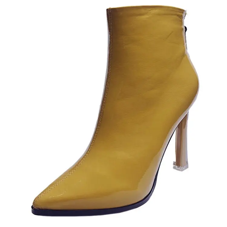 

Corporis 2020 new high heels shoes sexy thin high heels women boots pointed toe zip ankle boots for women