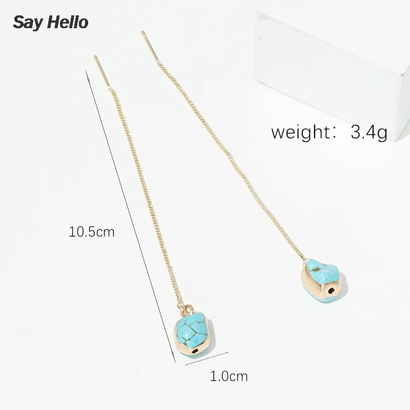 Скажите Привет Ретро Этническая натуральная бирюза акриловый опал