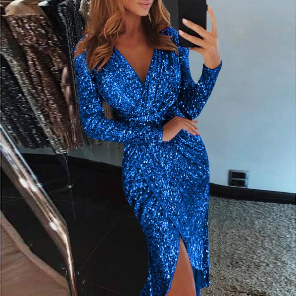 Женское элегантное платье вечерние платья с блестками женское сексуальное