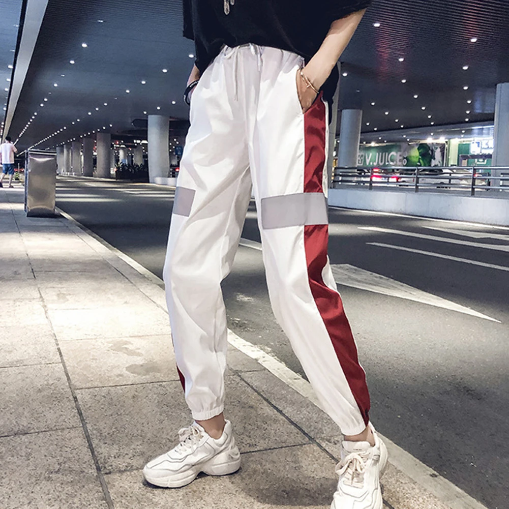 Женские спортивные брюки вечерние Брюки для бега в стиле хип-хоп уличная мода |