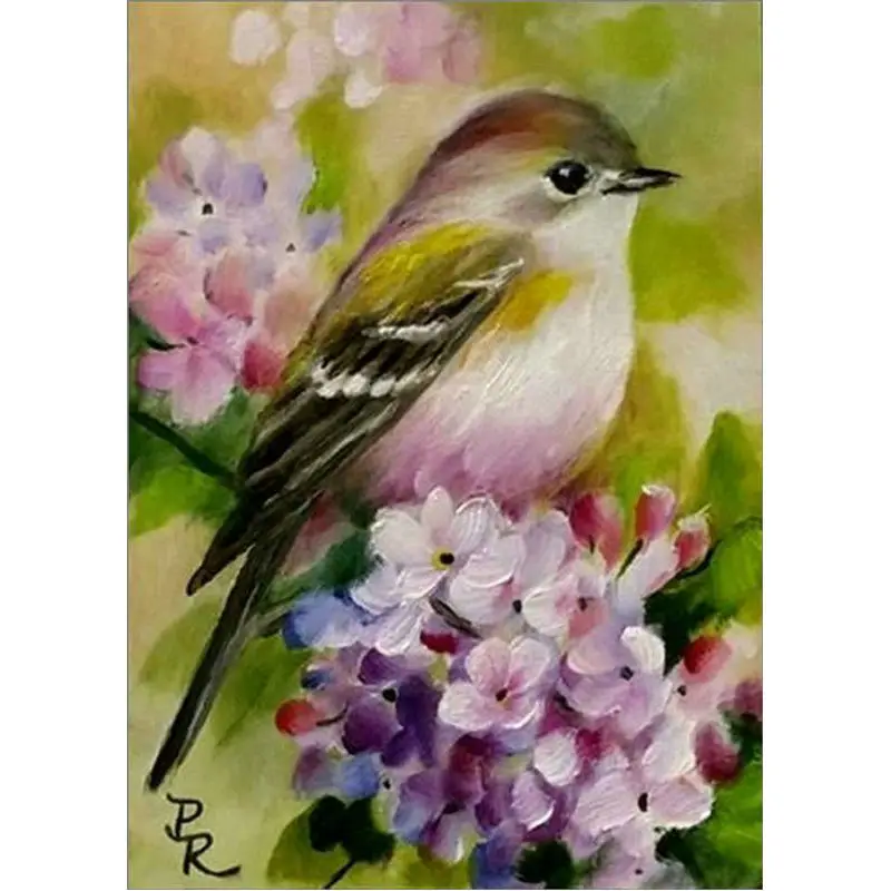 

Full DIY Diamond Painting Cross Stitch Home Decor Birds and flowers Square Diamond Embroidery Picture round Rhinestone Mosaic