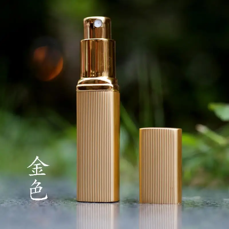 

Portable 6ml Cute Little Spray Bottle Aluminum Perfume Make-up Water Bottle Press Glass Empty Bottle 100PCS/LOT