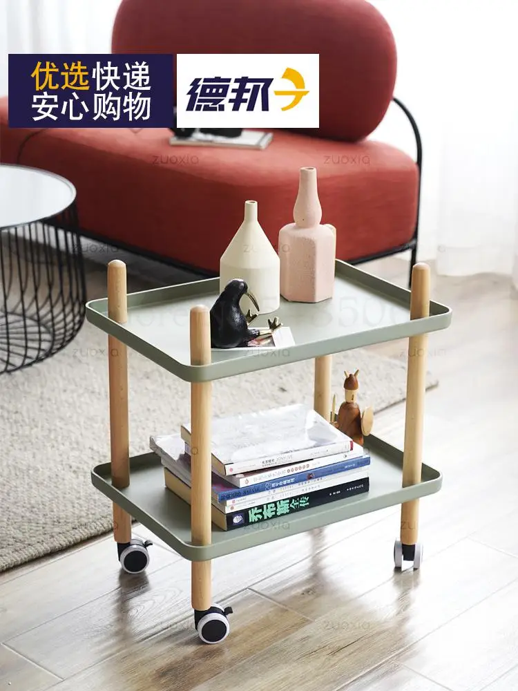 Mini Removable Corner Table Nordic Living Room Sofa Cabinet Bedside Creative Small Apartment Cart Coffee | Мебель