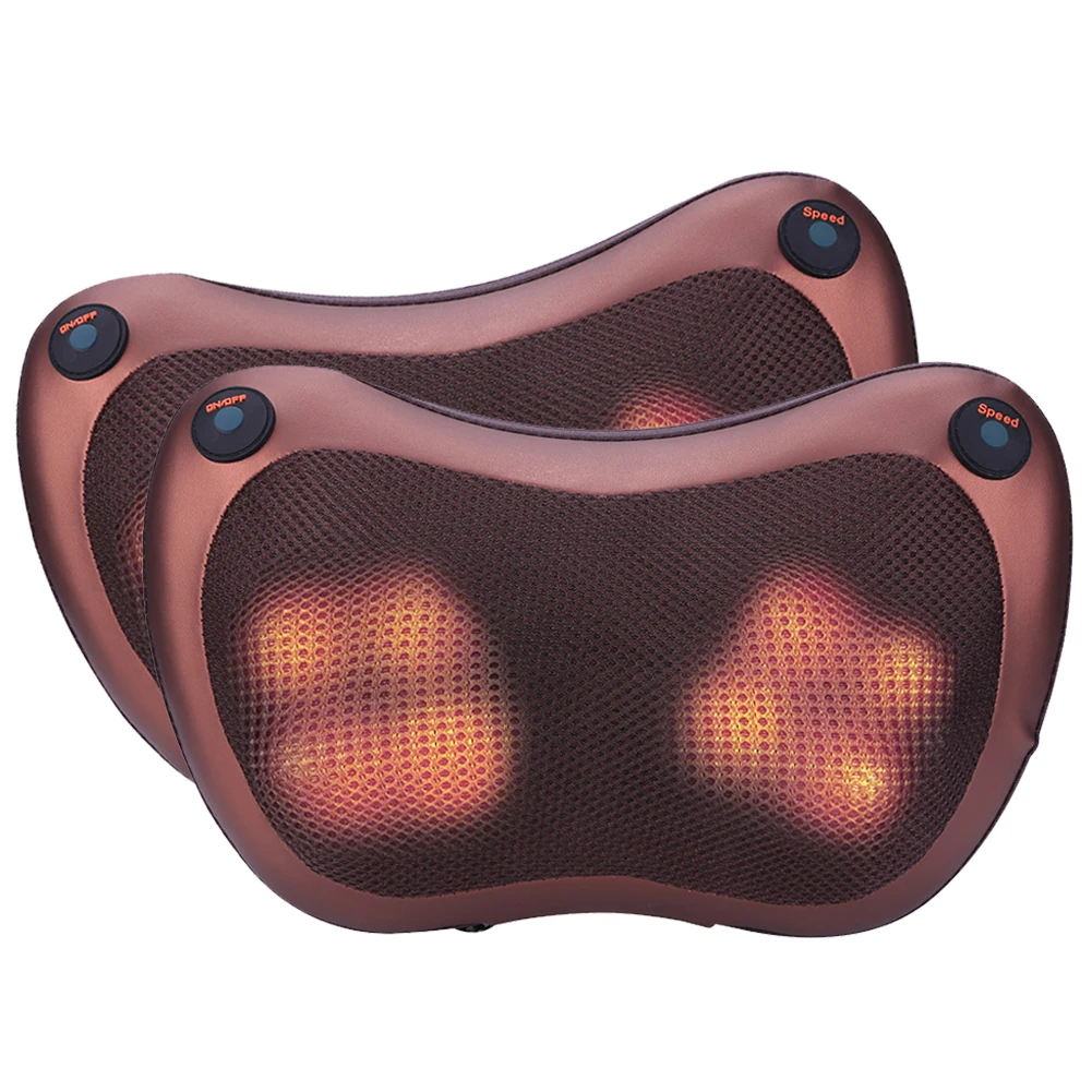 Электрическая Массажная подушка для шеи 8D головка инфракрасный прогревающий