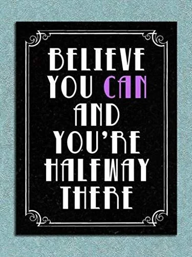 

New Tin Sign Believe You Can Positive Safety Aluminum Metal Sign for Wall Decor
