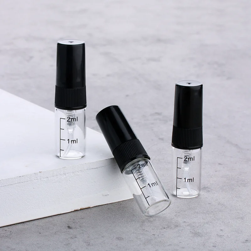 

2ML Mini Clear Glass Refillable Perfume Atomizer Spray Bottle Empty Cosmetic Sample Gift Container