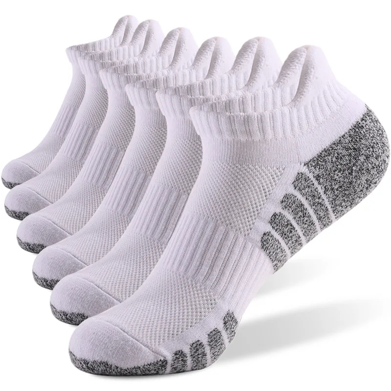 Thick Towel Bottom Running Socks 6 PAIRS Non-slip Cotton Socks Sweat-absorbent Sports Socks Factory Running Socks Adult Women