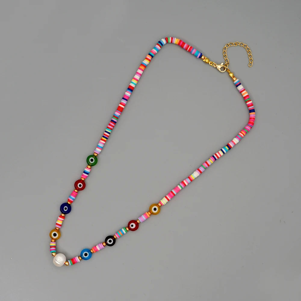 Ожерелье из натурального жемчуга для женщин украшение с подвесками в виде дисков