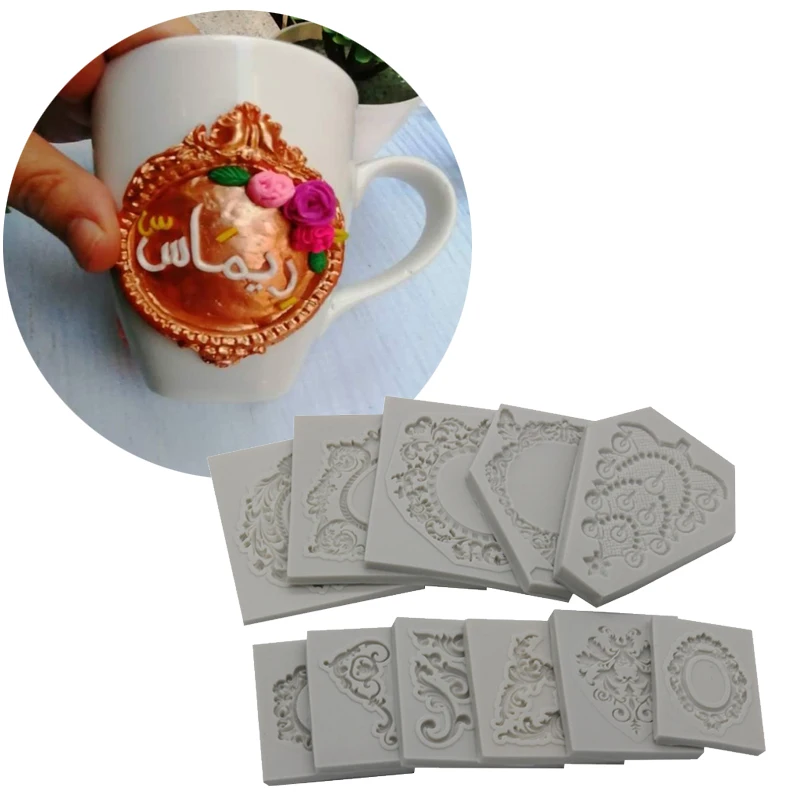 Новый Европейский стиль кружева рамка Дизайнер DIY фоторамка из глины силиконовые