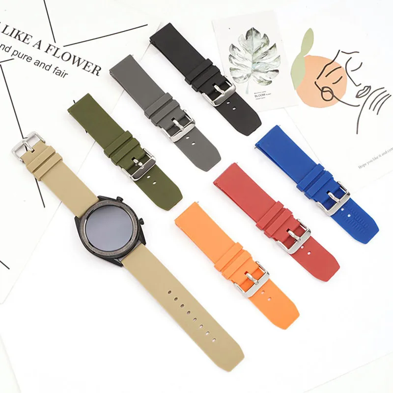 

22mm Watch Strap for Samsung Galaxy Watch 46mmTPU Strap Watchband Bracelet Band for Samsung S3 Silicone Strap