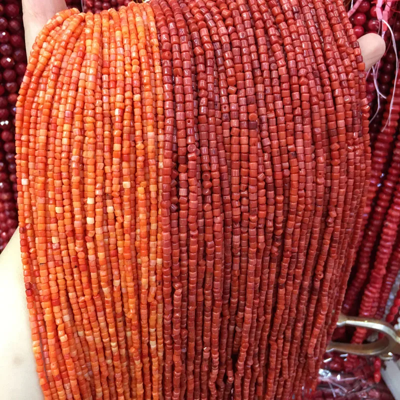 Натуральный камень коралловые бусины квадратной формы свободные Изоляционные