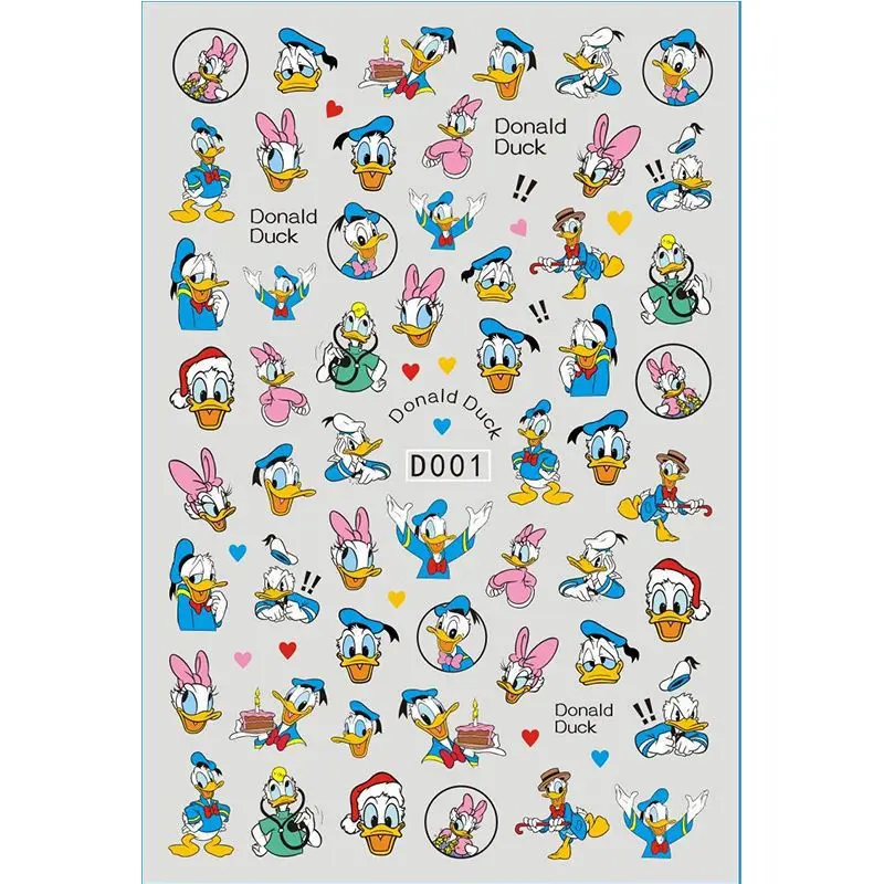 

Disney Anime Stickers Simba Mickey Donald Stitch Cartoon Nail Stickers Handmade DIY Nail Art Accessories Press On Nails
